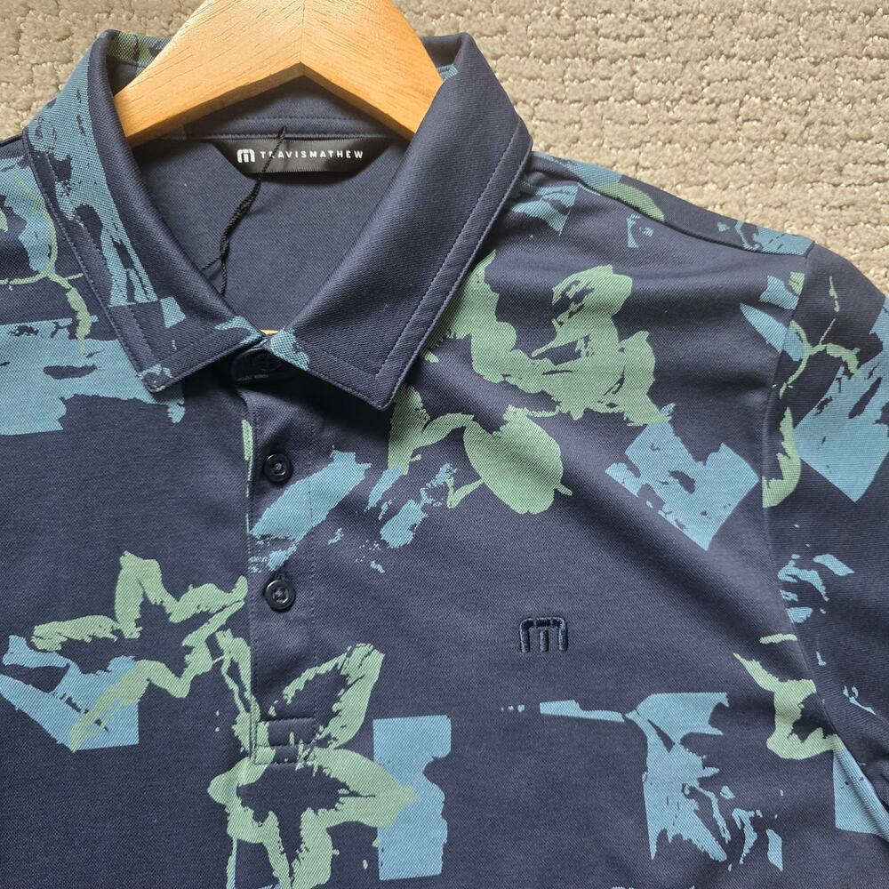 *NWT TravisMathew Mens Favorite Hello Polo Shirt Navy Size L Golf  Comfort - Picture 2 of 7